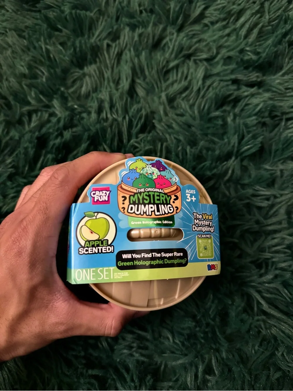 4 Crazy Fun Green Holographic  Mystery Squishy Dumplings Edition SEALED